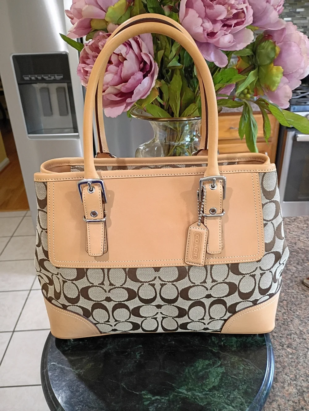 Vintage Coach Hampton Signature Satchel Bag
